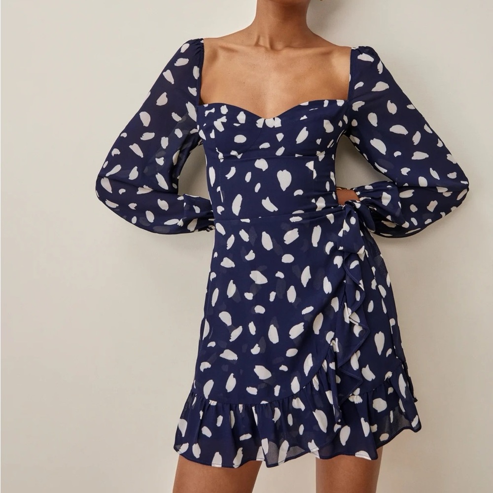 Reformation Cammi dress color splatter size 2
